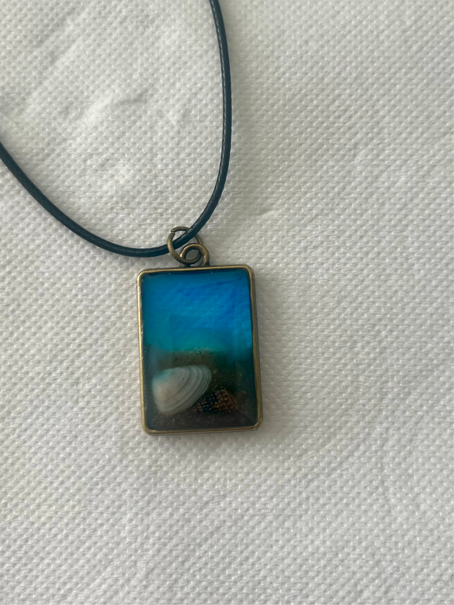 Ocean Waves Resin Necklace
