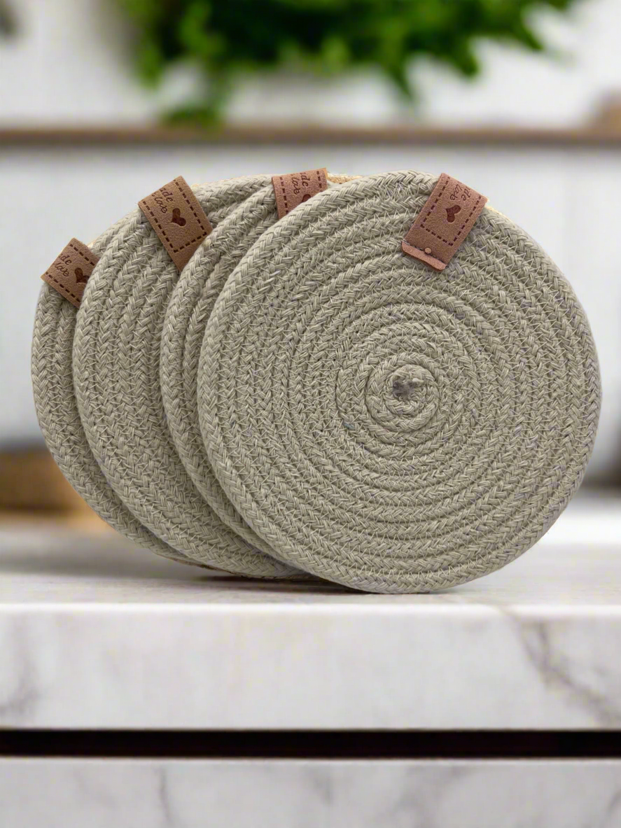 Rope Coasters with Bowl for storage