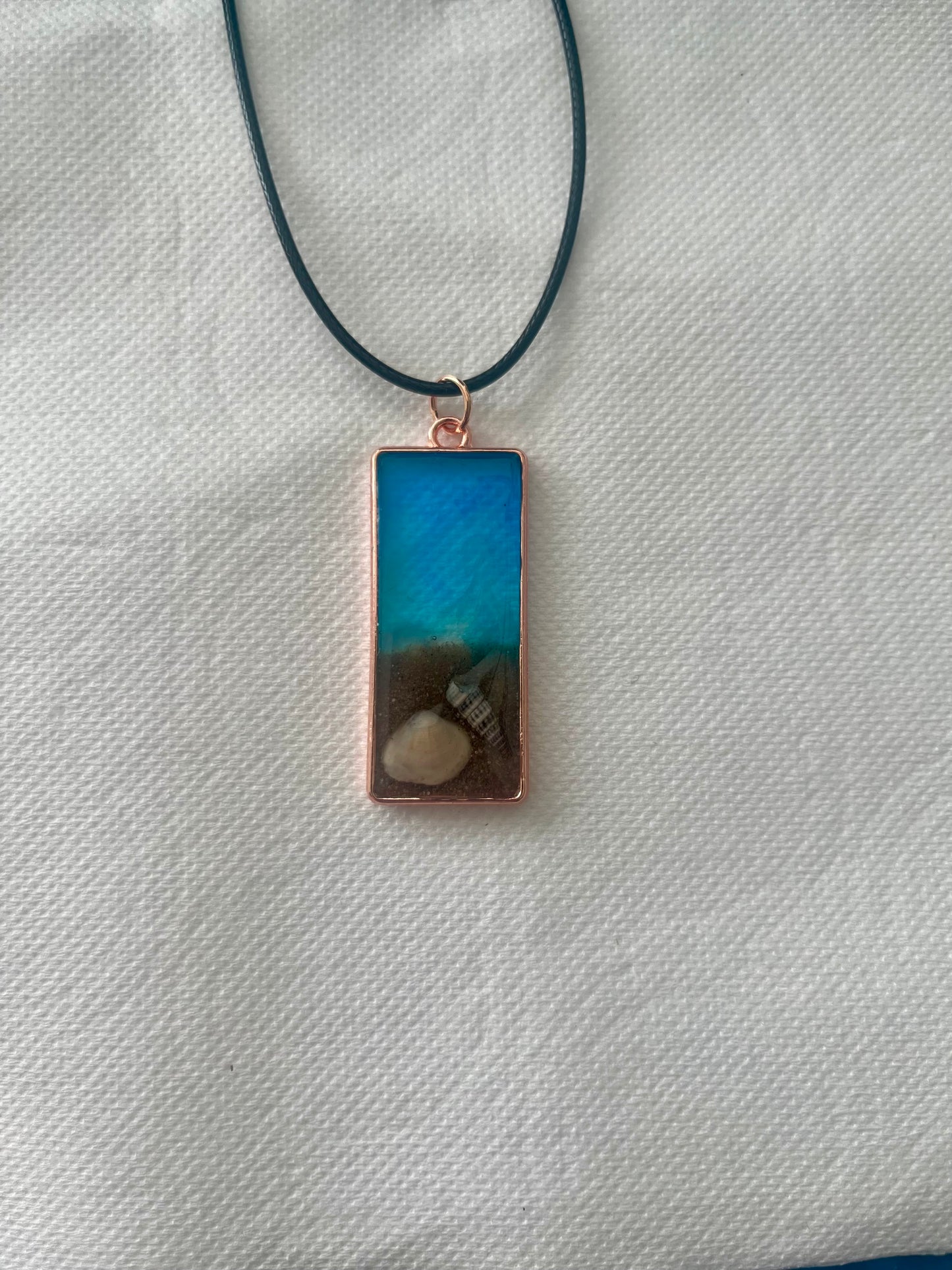 Ocean Waves Resin Necklace