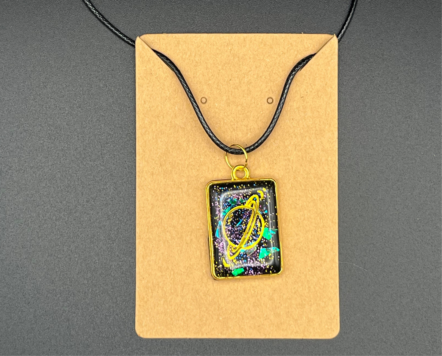Planet Galaxy Resin Necklace