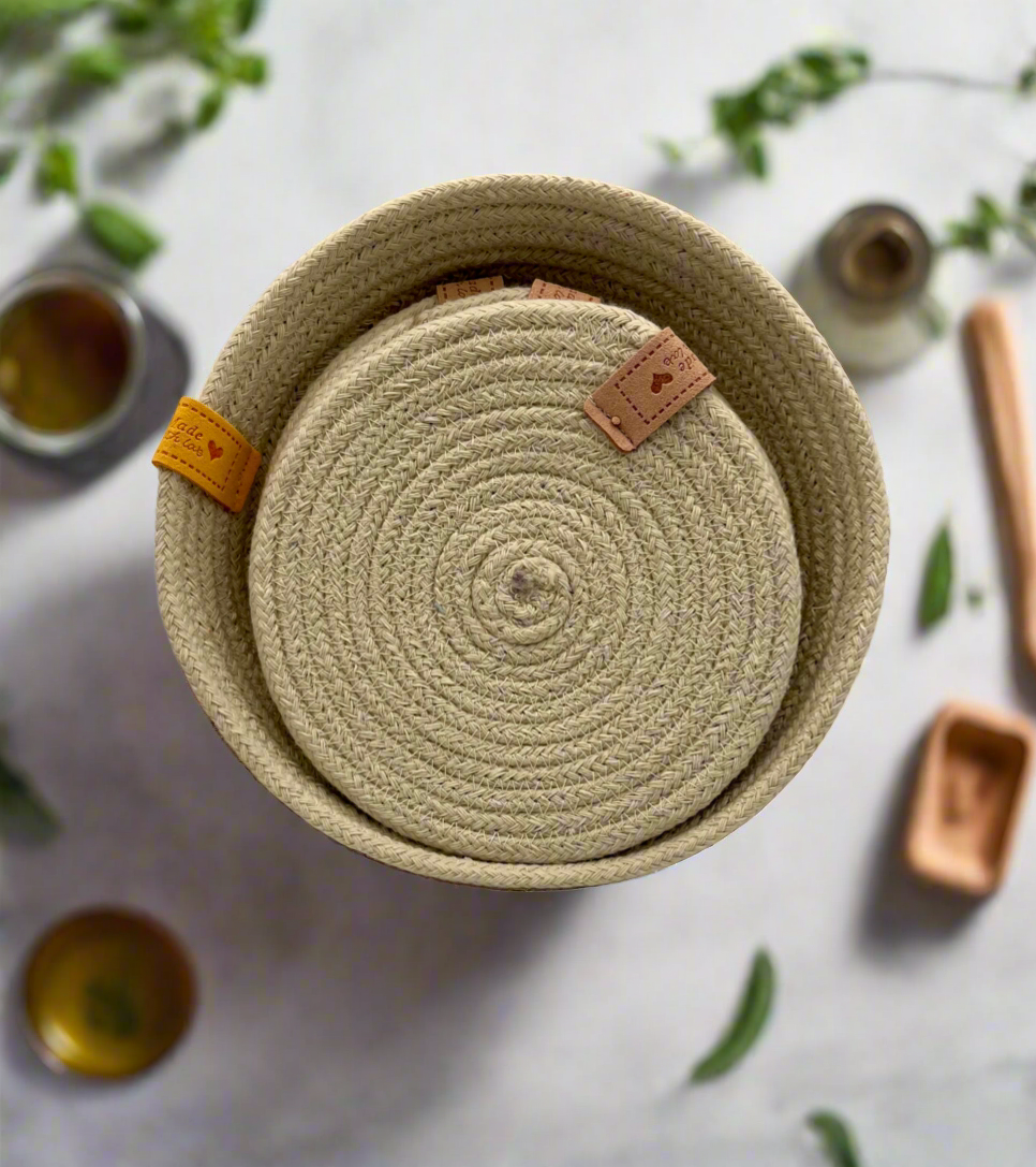 Rope Coasters with Bowl for storage