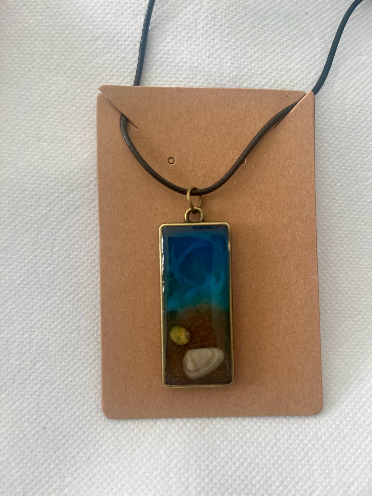 Ocean Waves Resin Necklace