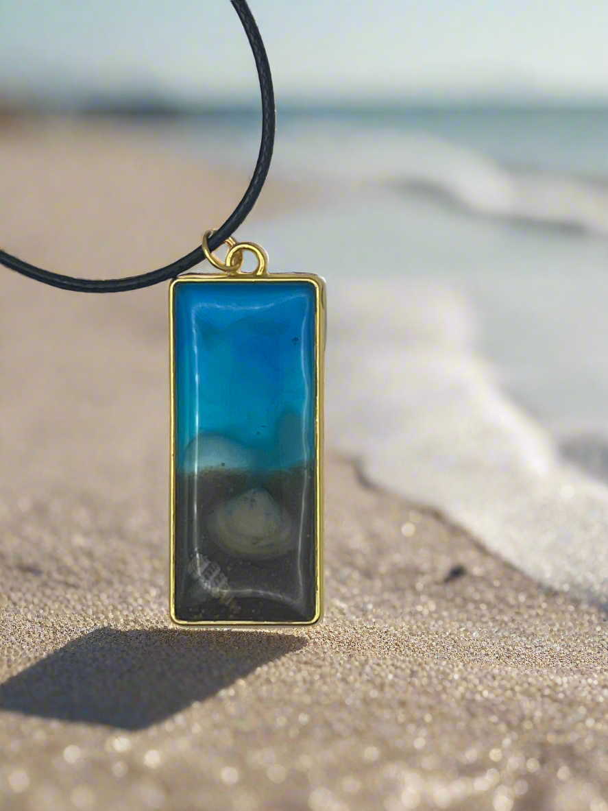 Ocean Waves Resin Necklace