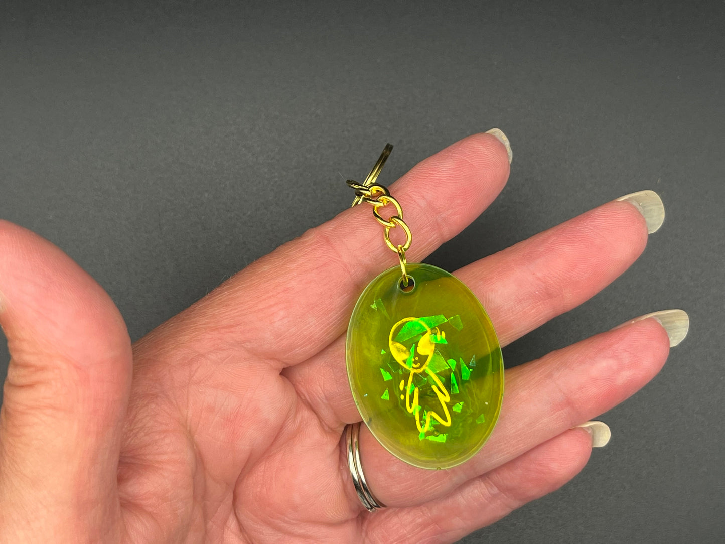 Alien Resin Keychain