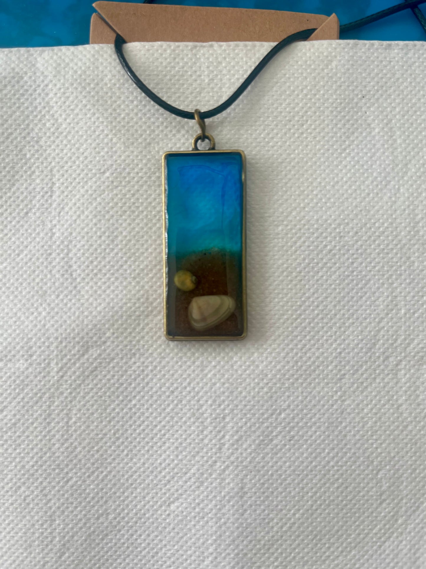 Ocean Waves Resin Necklace