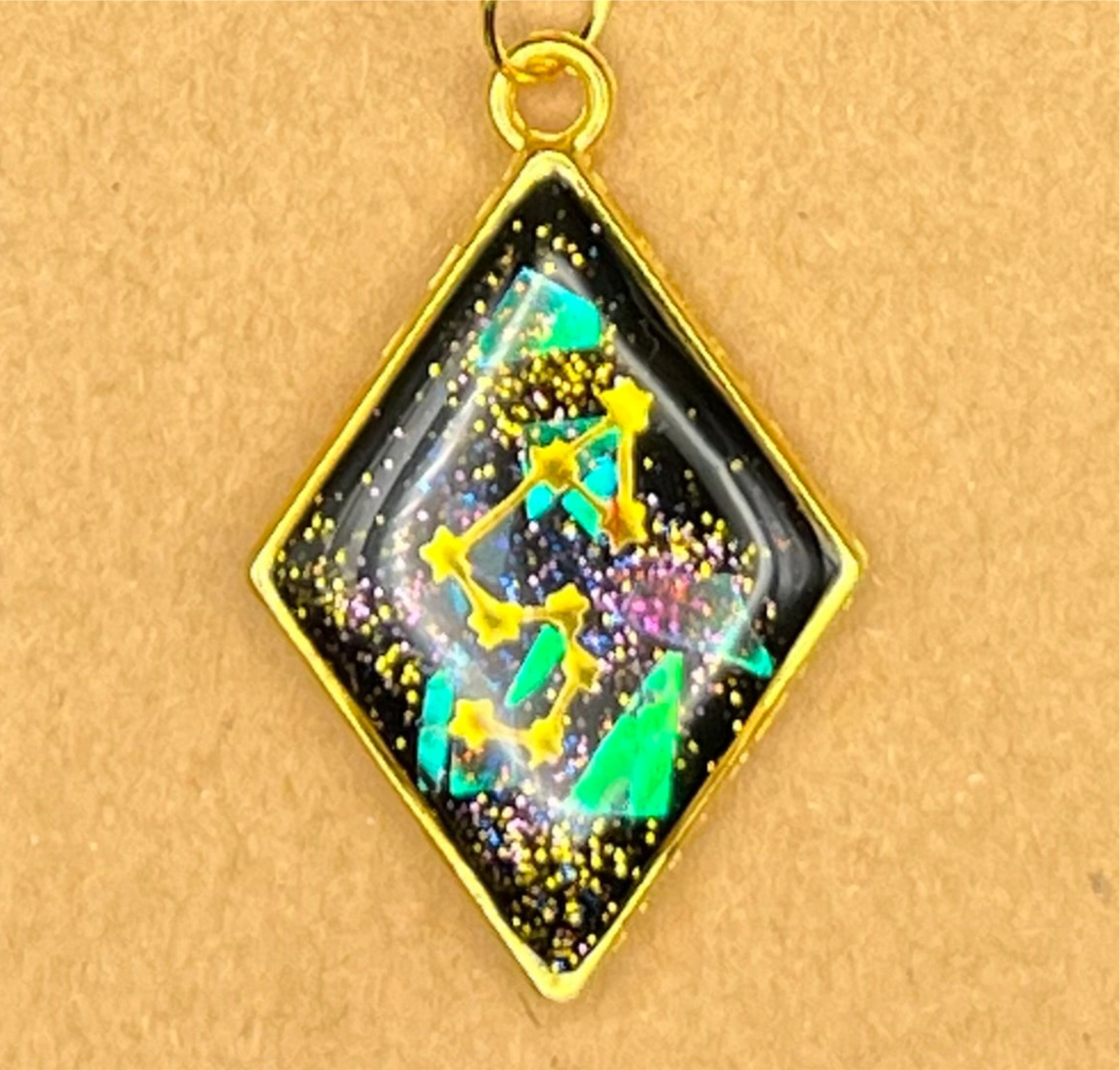 Constellation Galaxy Resin Necklace Diamond