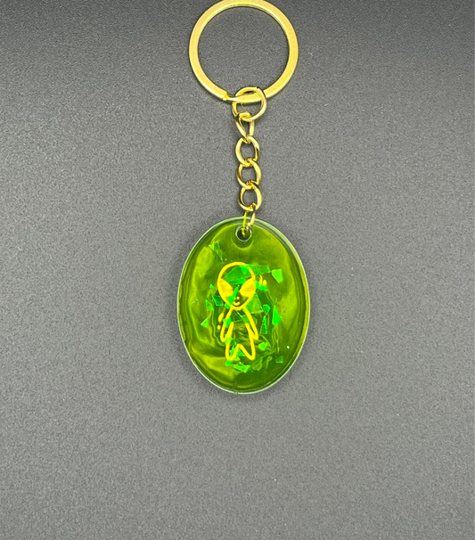 Alien Resin Keychain
