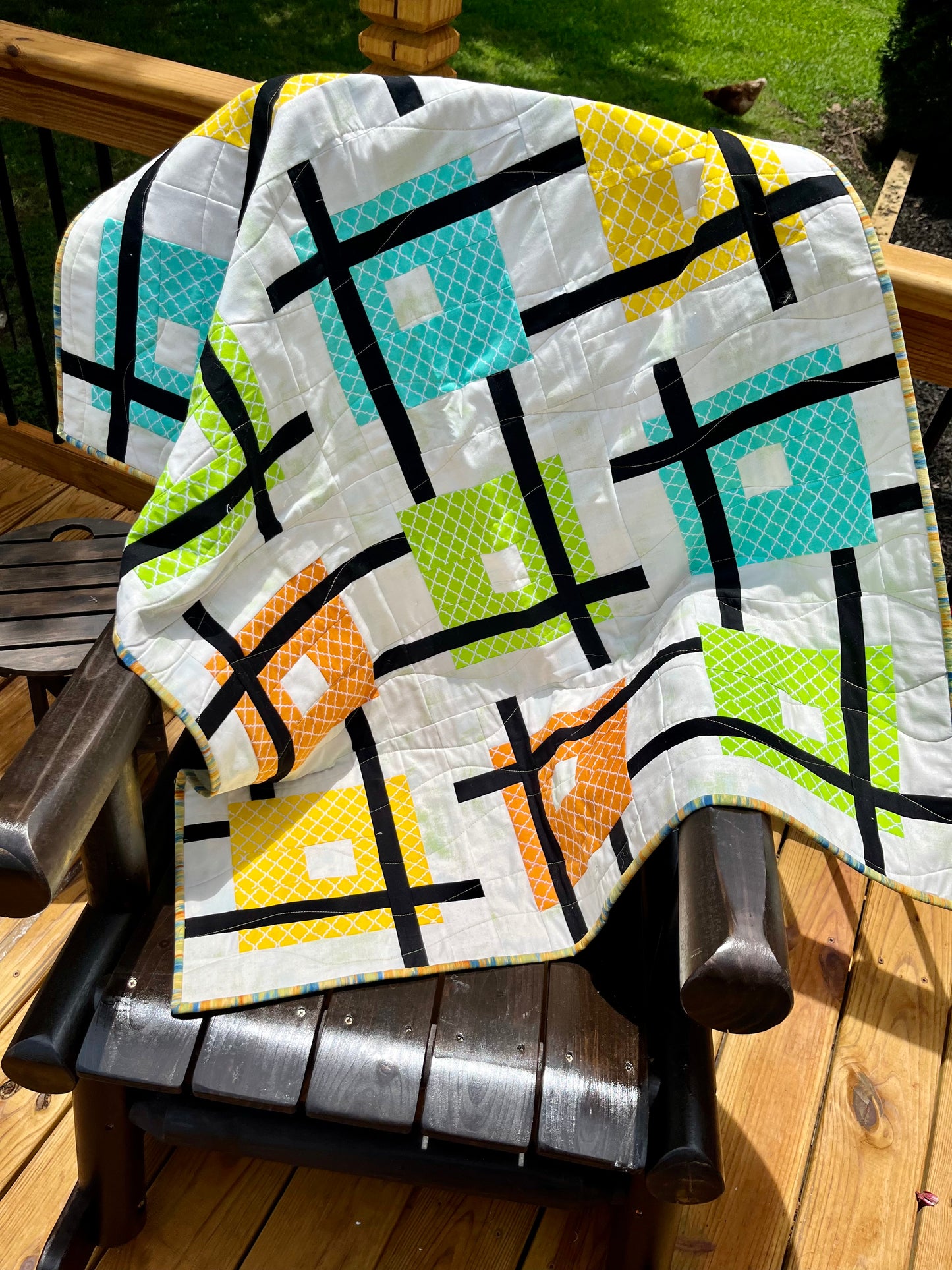 Bright & Fun Geometric Quilt