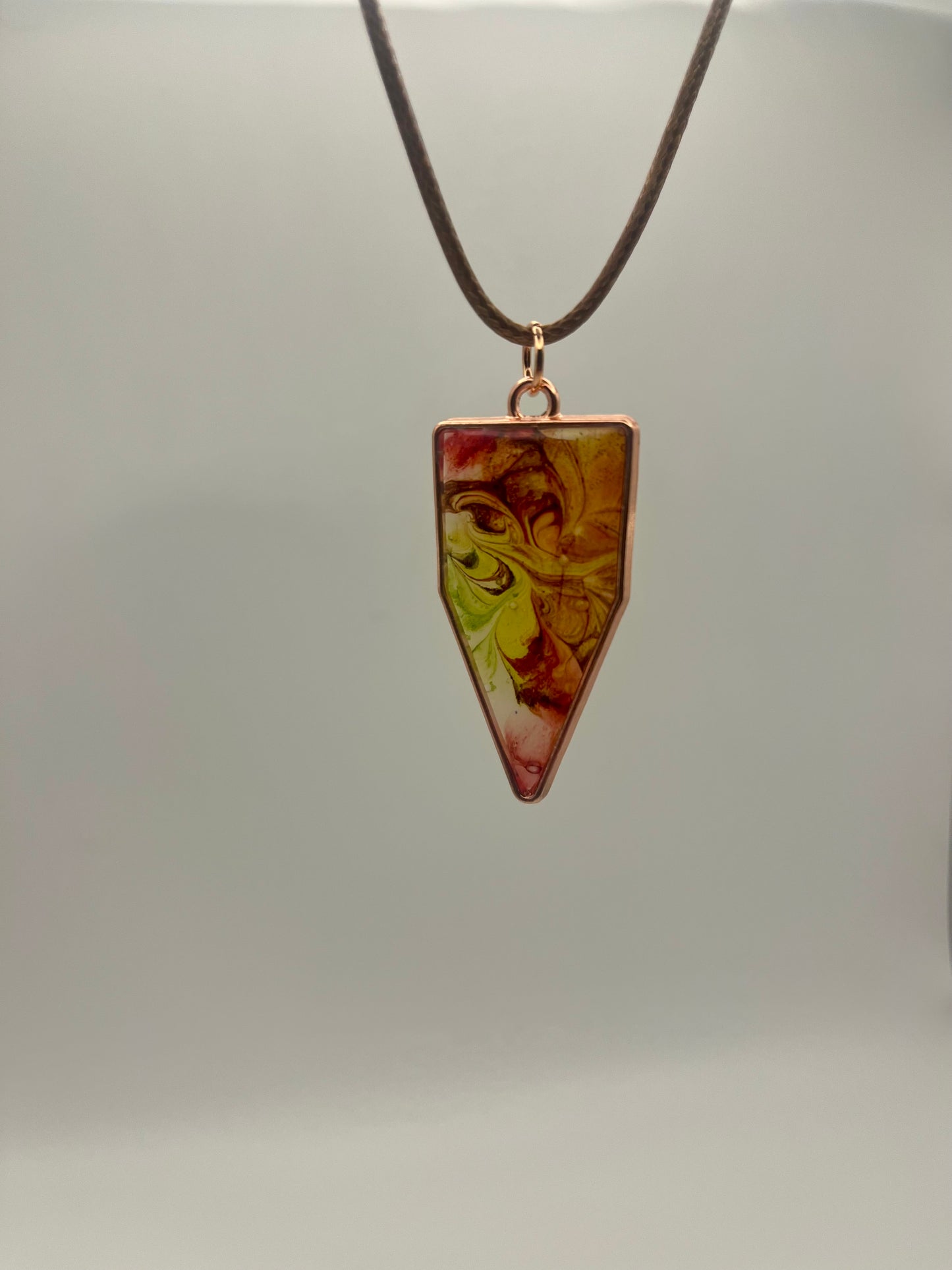 Kaleidoscope Arrow Resin Pendant Necklaces