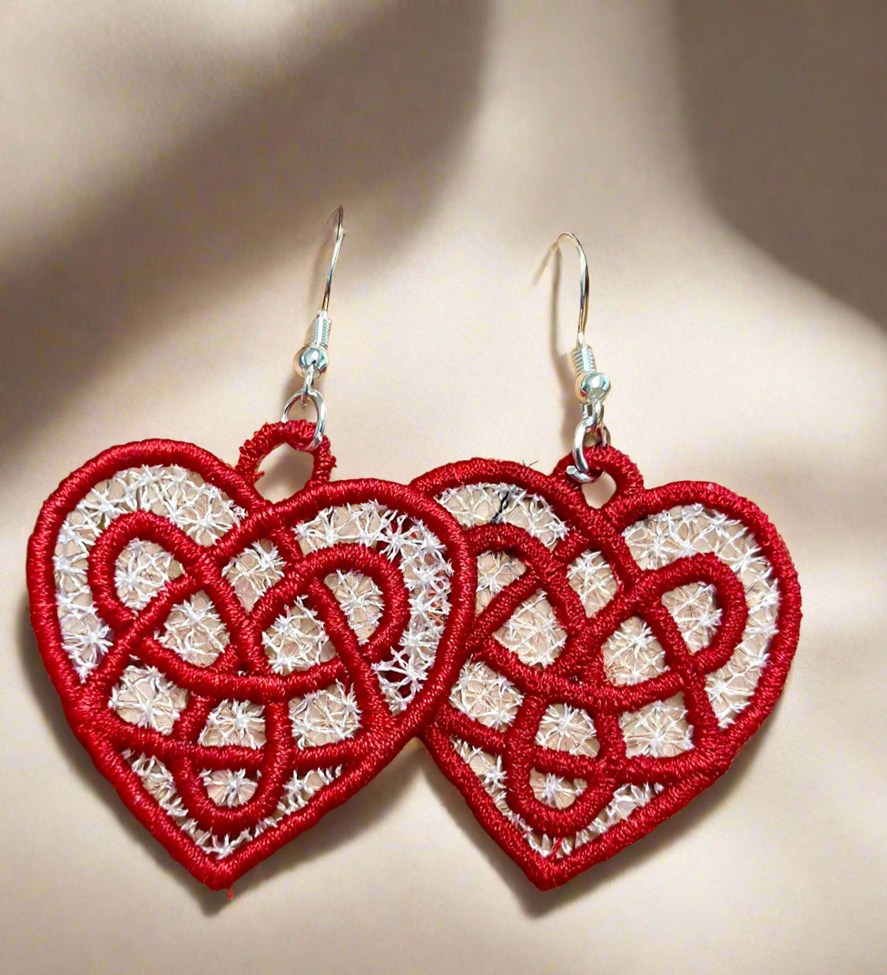 Celtic Knot Heart Earrings