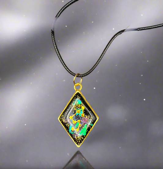 Constellation Galaxy Resin Necklace Diamond