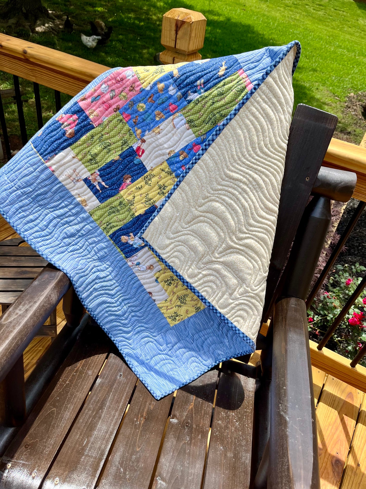 Beautiful Soft Baby Blue Quilt