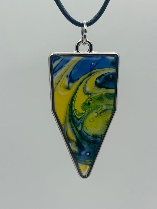 Kaleidoscope Arrow Resin Pendant Necklaces
