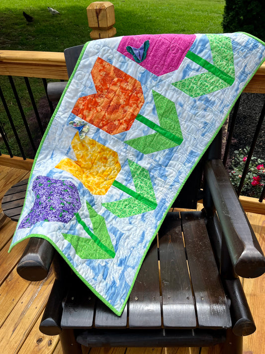 Summer Tulip & Butterfly Wall Hanging