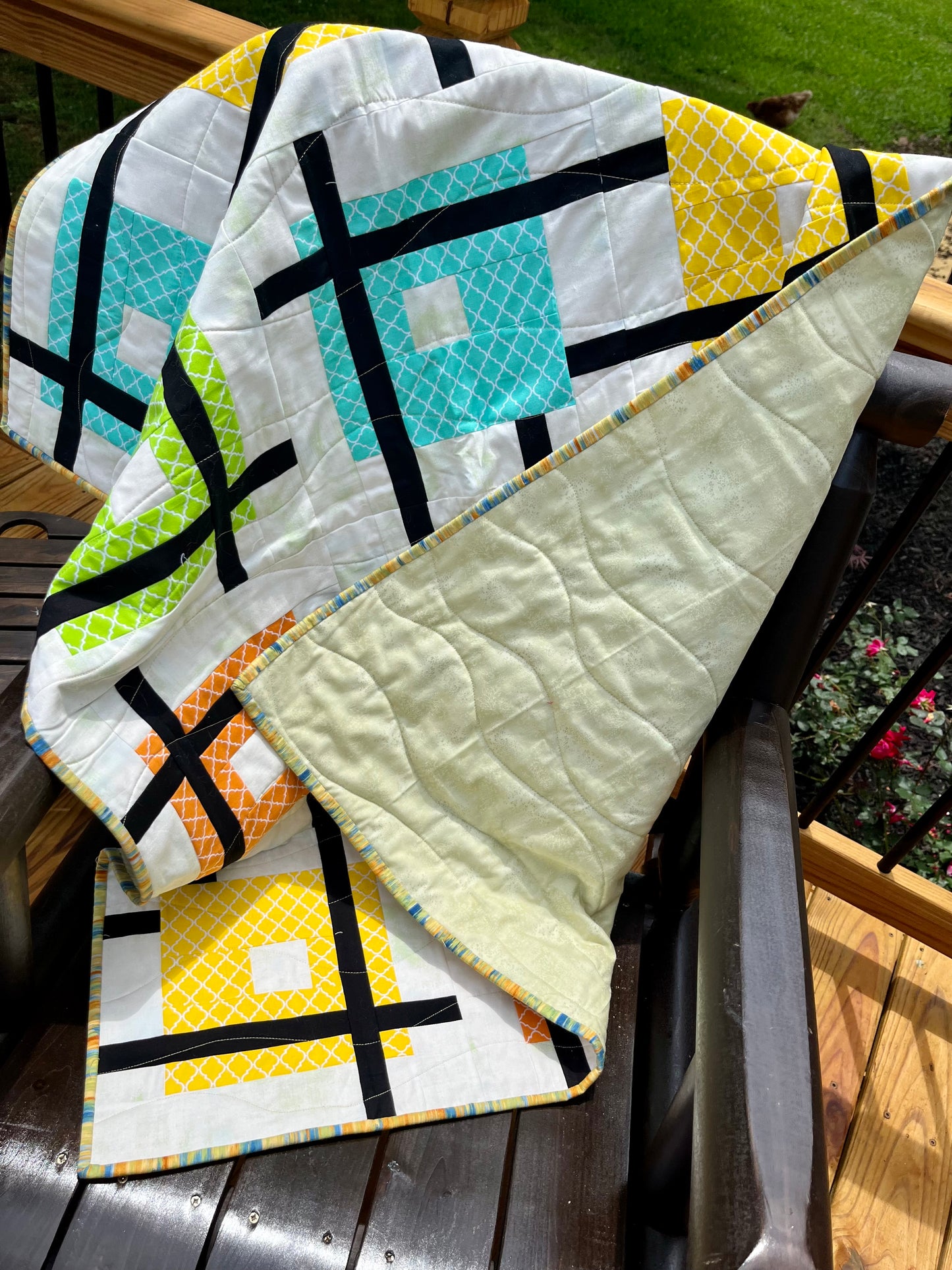 Bright & Fun Geometric Quilt