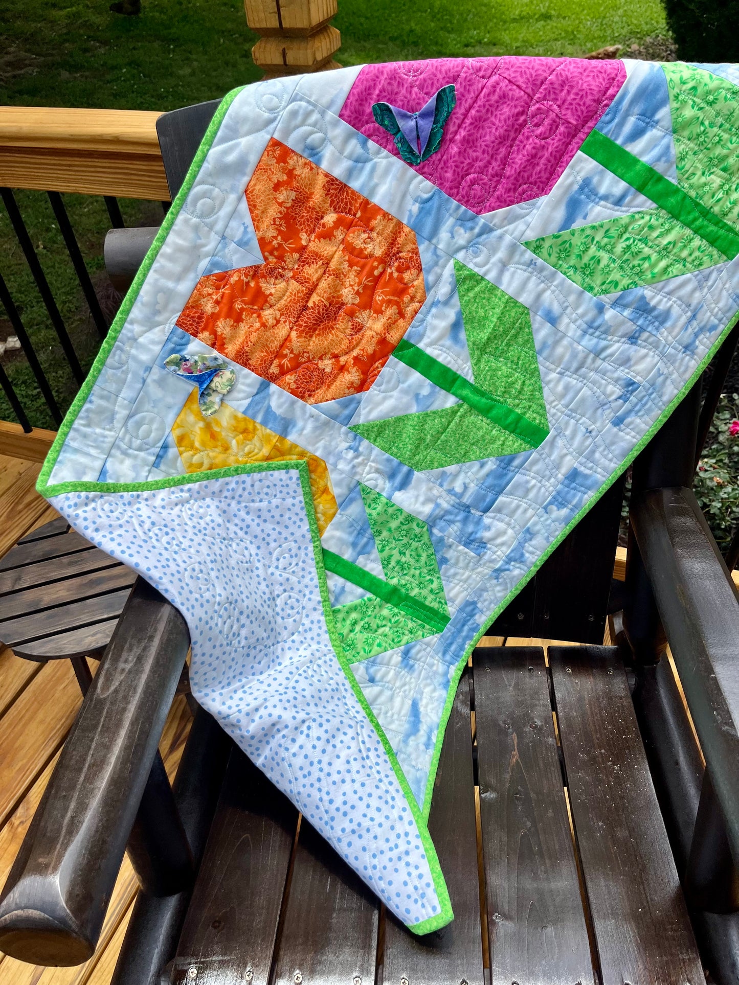 Summer Tulip & Butterfly Wall Hanging