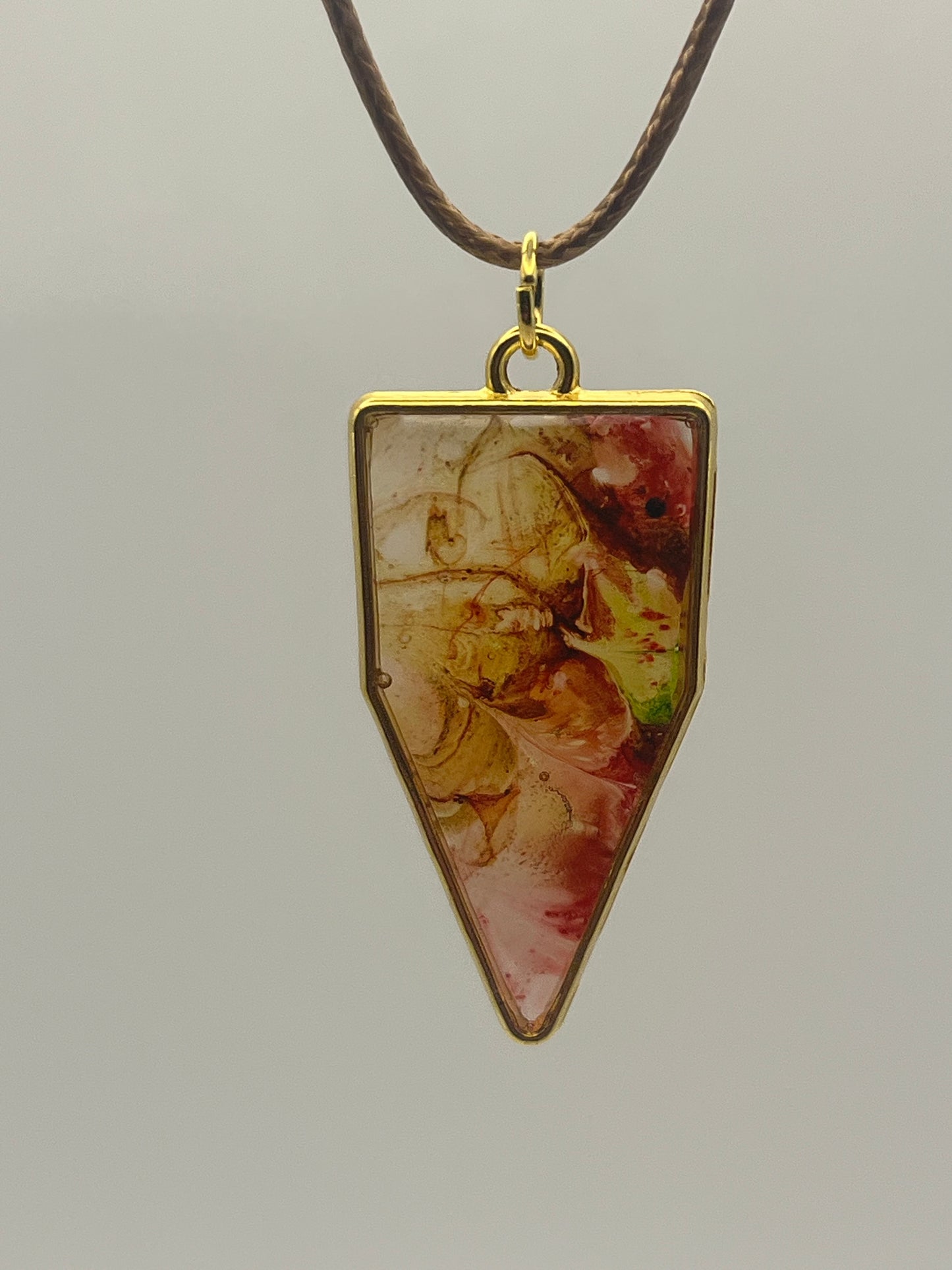 Kaleidoscope Arrow Resin Pendant Necklaces
